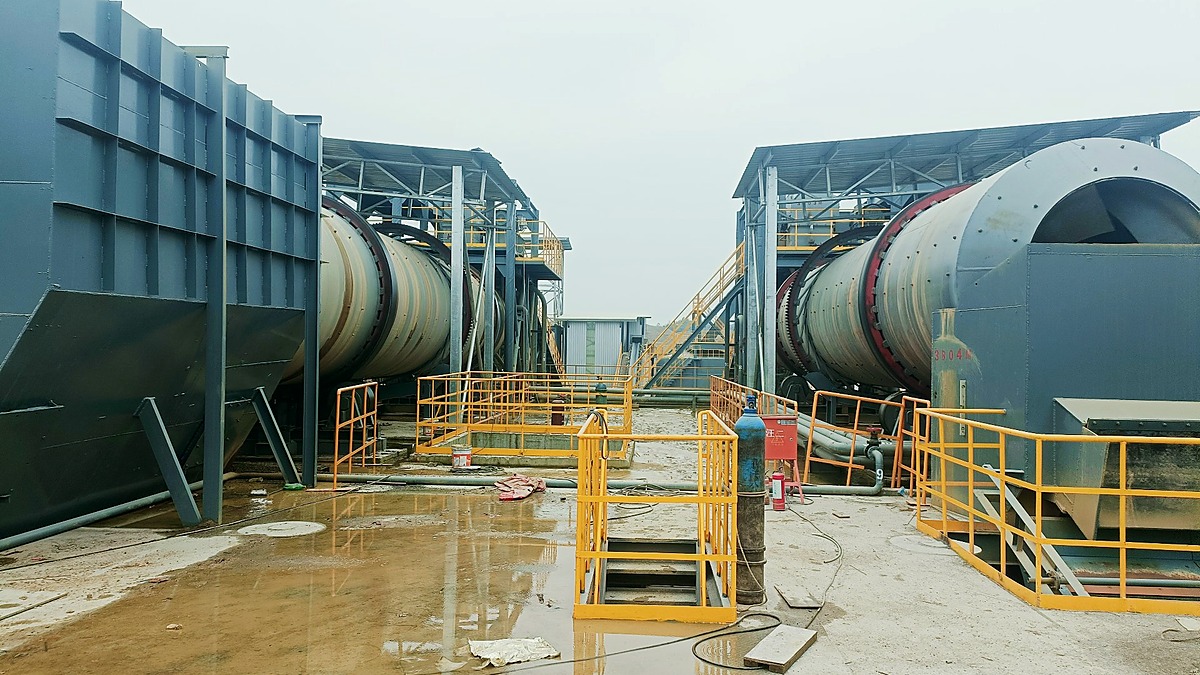 Trommel washing plant installation